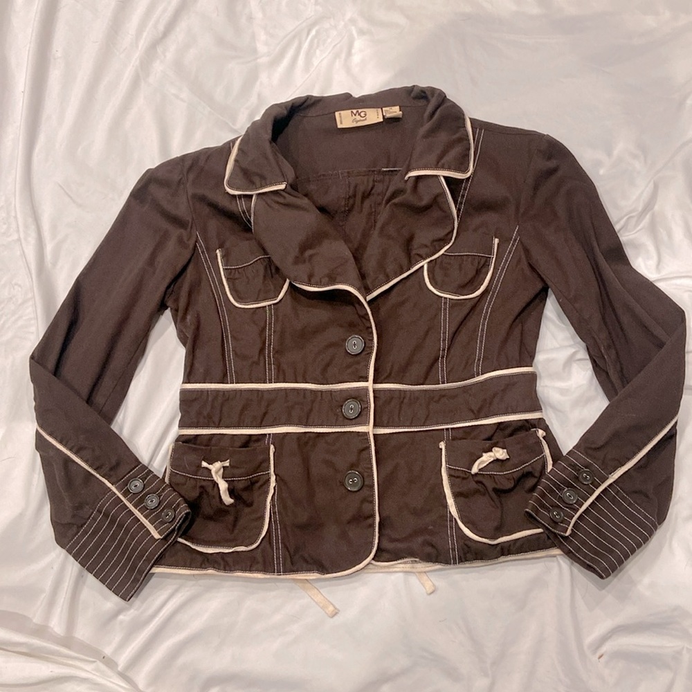 MG Originals Paris brown cotton blend jacket